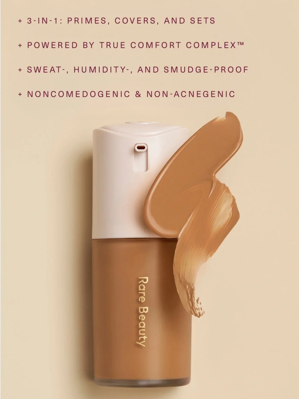 New Rare Beauty Longwear Foundation And makeup sponge Shade 25